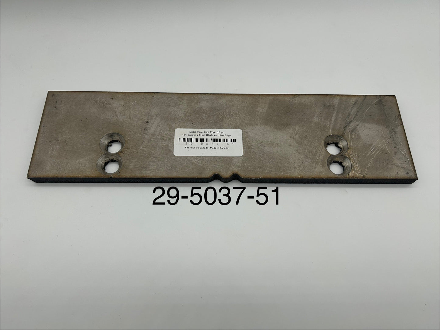 15" Stainless Steel Live Edge blade ~ Part # 29-5037-51