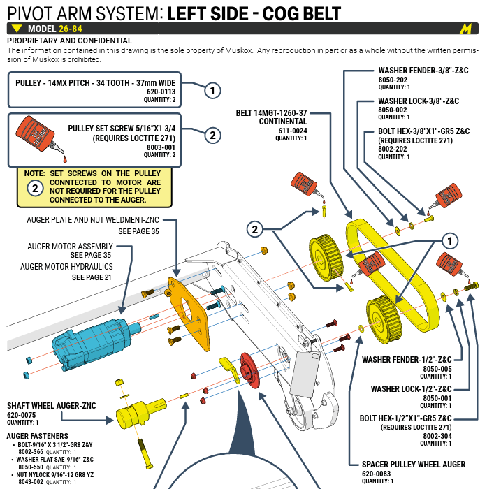 Muskox 26-84X - Belt # 611-0024